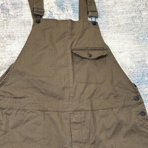 Brown Workwear Overalls Mens 42x32 Utility Bib Carpenter Streetwear Chore